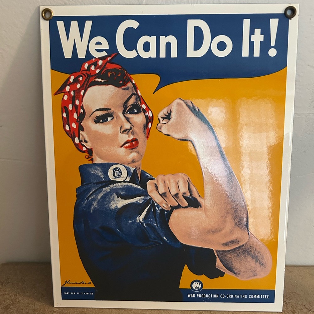 Rosie the Riveter,We Can Do It! Vintage Style Metal Sign